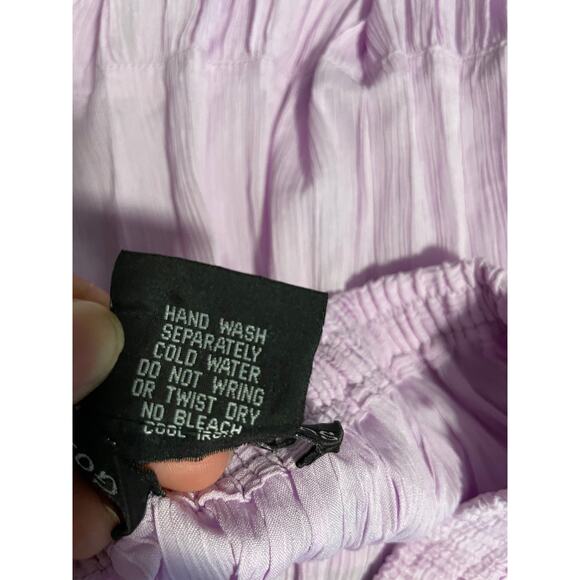 Vintage Gordon James Skirt Womens Large Tiered Crinkle Boho Midi Fairy 90s - Picture 4 of 7